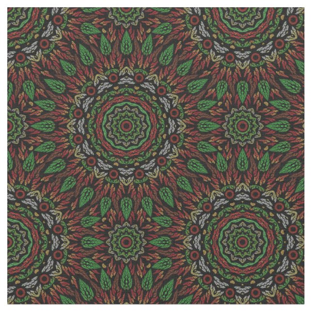 Blätter Mandala Pattern Stoff (Nahaufnahme)