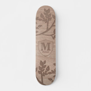 Blätter mit hölzerner Prägung, Vintag Skateboard