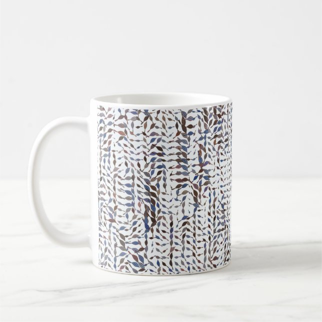Blätter mit konzeptionellem Hintergrund zeichnend  Kaffeetasse (Links)