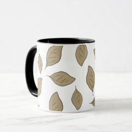Blätter mit niedlichen Mustern Tasse