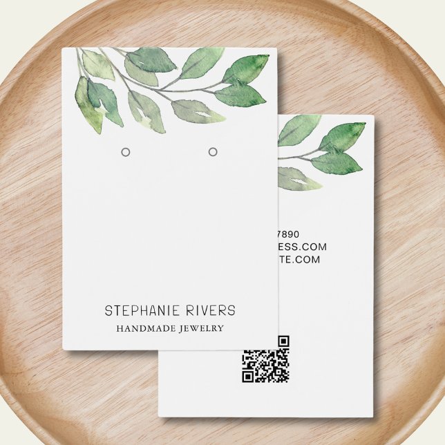 Blätter mit QR-Code Ohrringe Anzeigetafel (Von Creator hochgeladen)