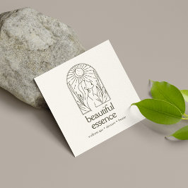 Blätter Moon Arch Beauty Wellness Wellness-Center Quadratische Visitenkarte