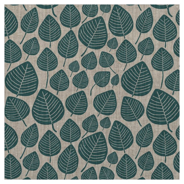 Blätter - Moss Green Stoff (Muster)
