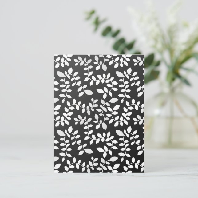 Blätter Muster 10 Postkarte (Stehend Vorderseite)