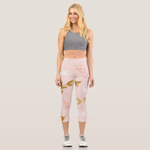 Blätter Muster 4 Capri Leggings