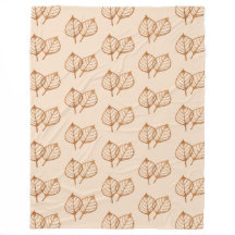 Blätter Muster Fleece Blanket