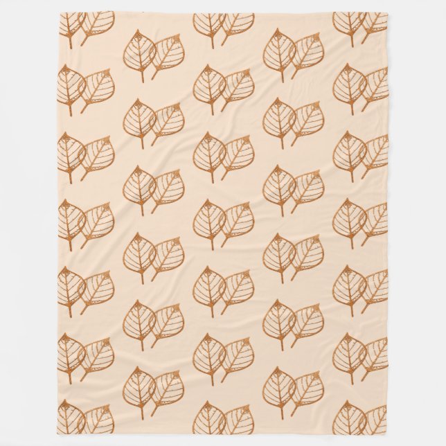 Blätter Muster Fleece Blanket (Vorderseite)