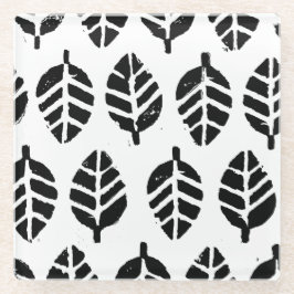 Blätter Muster Potato Druck Glasuntersetzer