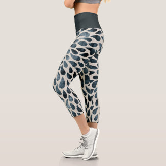 Blätter Niedliches Muster Capri Leggings