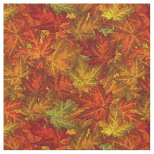 Blätter Orange & Gold im Herbst Stoff