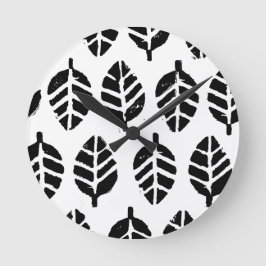 Blätter Pattern Potato Druckwand Uhr