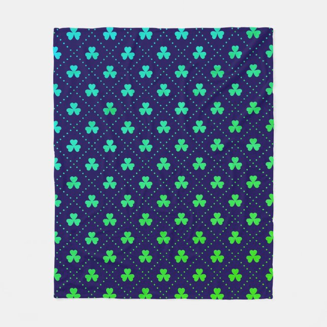 Blätter Pattern St. Patrick's Day-23223 Fleecedecke (Vorderseite)