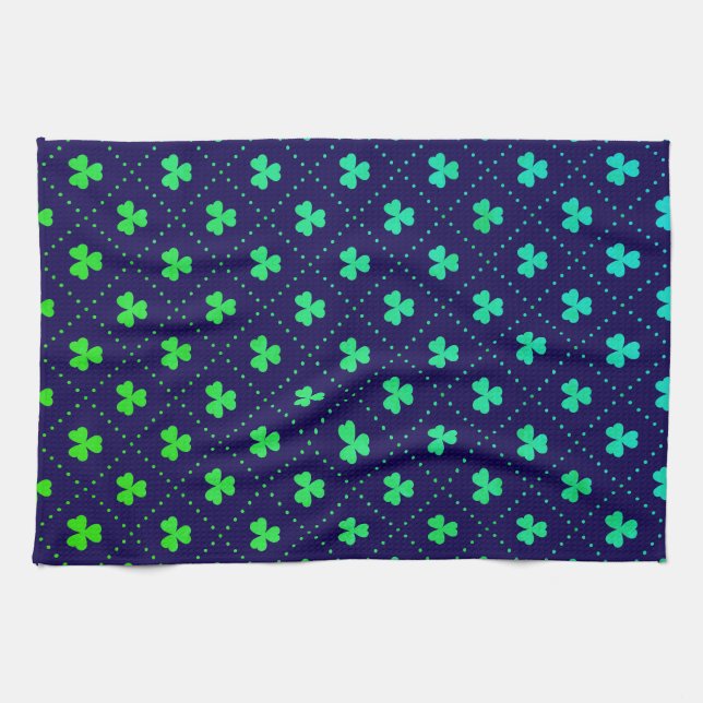 Blätter Pattern St. Patrick's Day-23223 Geschirrtuch (Horizontal)