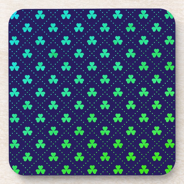 Blätter Pattern St. Patrick's Day-23223 Getränkeuntersetzer (Vorderseite)