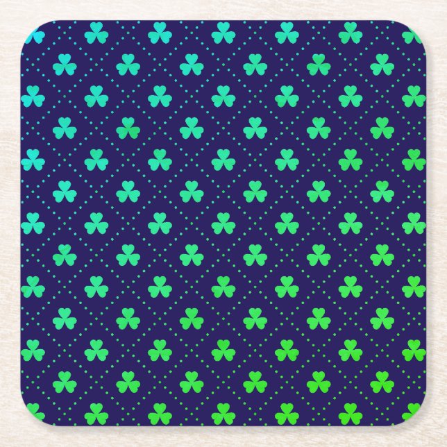 Blätter Pattern St. Patrick's Day-23223 Rechteckiger Pappuntersetzer (Vorderseite)