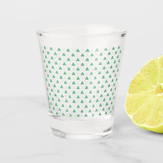Blätter Pattern St. Patrick's Day-23223 Schnapsglas (Vorderseite)