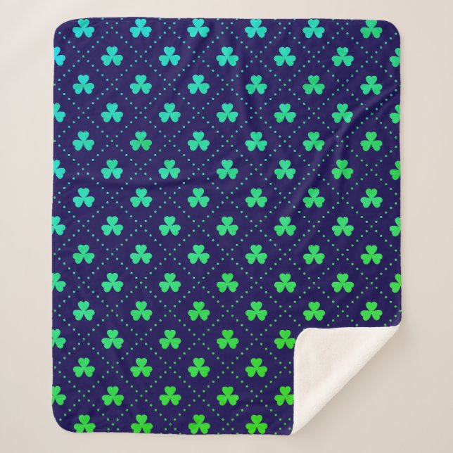 Blätter Pattern St. Patrick's Day-23223 Sherpadecke (Vorderseite)