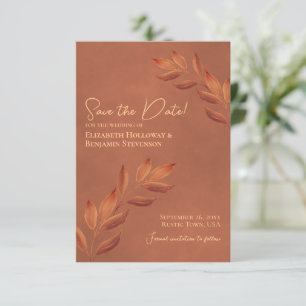 Blätter Rustikale Terracotta auf dem Monte Tamaro Save The Date