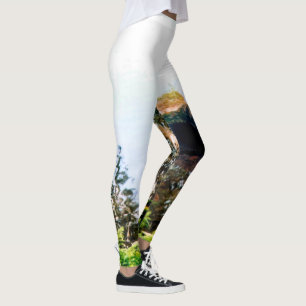 Blätter, See und Logs Leggings