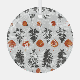 Blätter: symmetrisch nahtlos. ornament aus glas