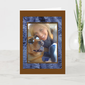 Blätter-Tatzen-Drucke Karte