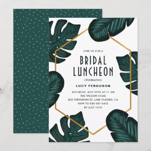 Blätter Tropical Bridal Luncheon Einladung