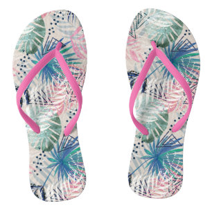 Blätter, tropisch, botanisch, Blätter, Dschungel, Flip Flops