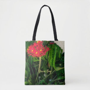 Blätter und Blume zur korallalen Pflanze Tasche