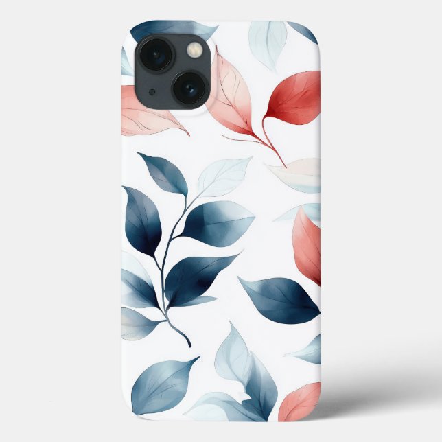 Blätter und Blumen Case-Mate iPhone Hülle (Rückseite)