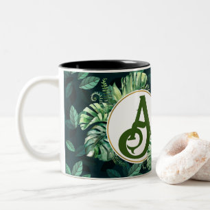 Blätter und erste personalisiert für Pflanze Liebh Zweifarbige Tasse