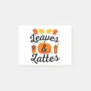 Blätter und Herbst Post-it Klebezettel