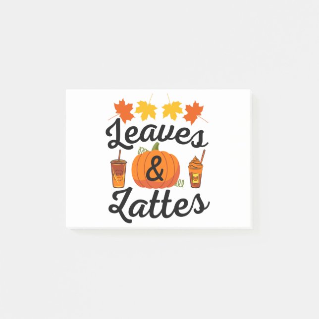 Blätter und Herbst Post-it Klebezettel (Vorderseite)