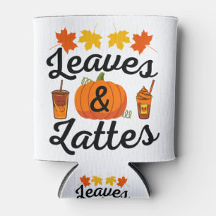 Blätter und Latte Herbst Herbst Dosenkühler