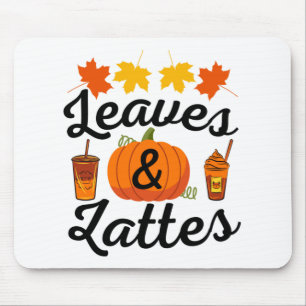 Blätter und Latte Herbst Herbst Mousepad
