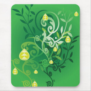 Blätter und Obst Mousepad
