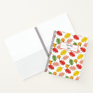 Blätter und Pumpkins Notizbuch