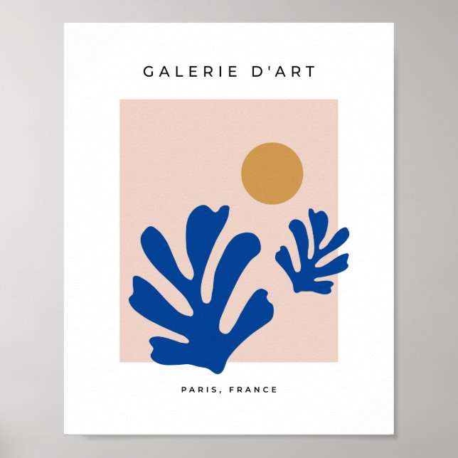 Blätter und Sonnencreme, die modern geschnitten si Poster (Vorne)