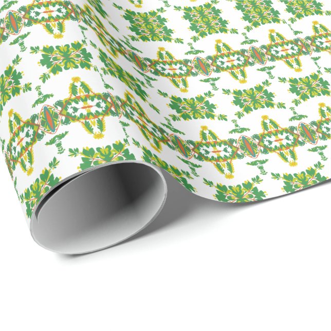 Blätter und Wolken Geschenkpapier (Rolleneckpunkt)