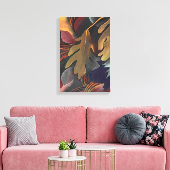 Blätter unter Wasser | Georgia O'Keeffe | Leinwanddruck (Insitu (Wohnzimmer))