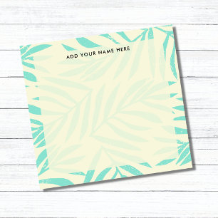 Blätter von Boho Pastel Blue Palm Post-it Klebezettel