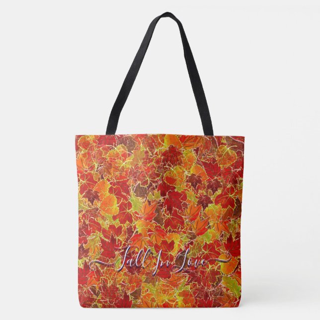 Blätter von Glitterie-Ahorn im Herbst, Rückgang de Tasche (Vorderseite)