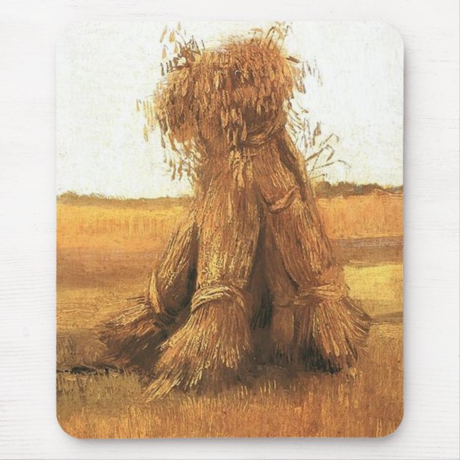 Blätter von Weizen in einem Feld, van Gogh Mousepad (Vorne)
