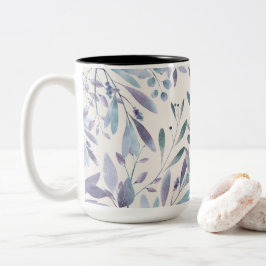 Blätter Wasserfarbe Elegante Zweifarbige Tasse