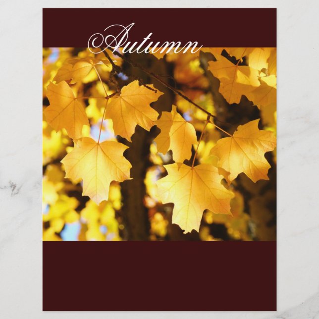 Blätter zum Thema "Gelbe Fall" im Herbst Flyer (Vorne)