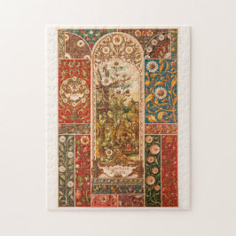 Blätter zur Blume Jugendstil-Blumenmuster