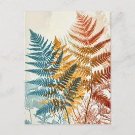 Blätter zur Illustration von pastellfarbenem Wasse Postkarte