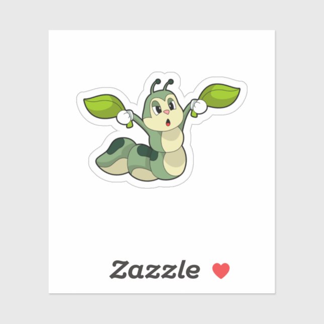 Blätter zur Raupe Aufkleber (Blatt)