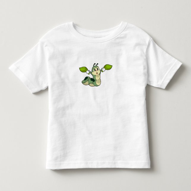 Blätter zur Raupe Kleinkind T-shirt (Vorderseite)