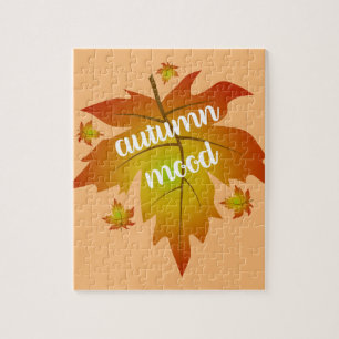 Blätter zur Stimmungstyp im Herbst