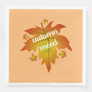 Blätter zur Stimmungstyp im Herbst Serviette